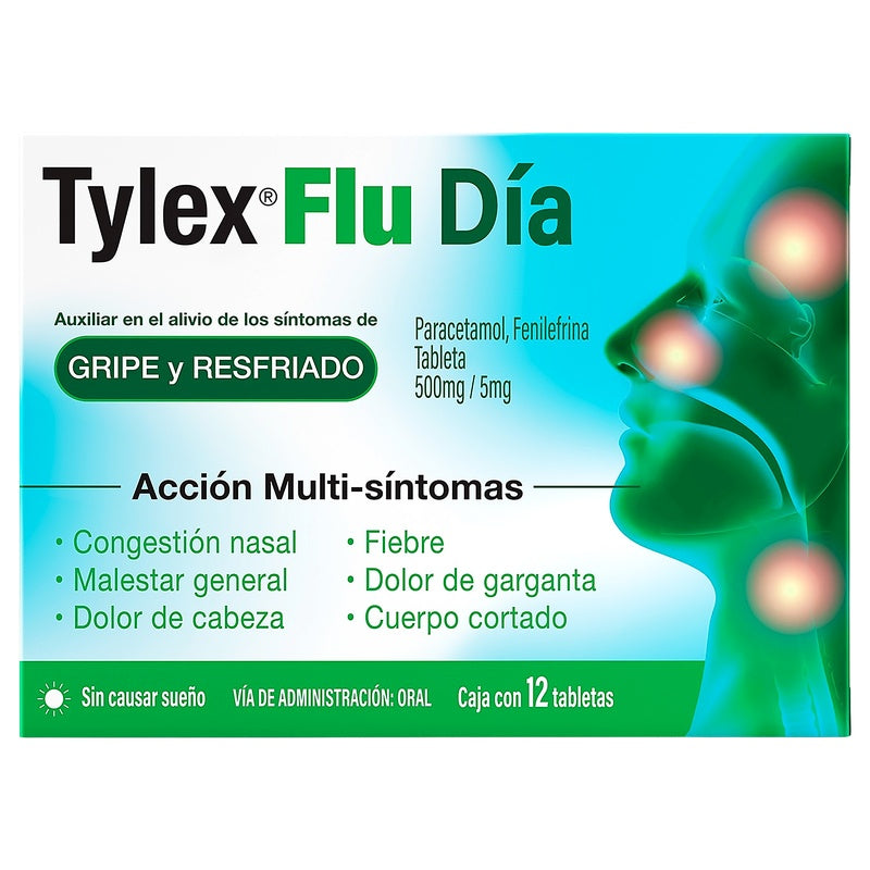 Tylex Flu Dia 500/5 Mg Con 12 Tabletas 7501007535111 perfil 6