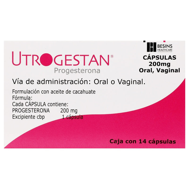 Utrogestan 200 Mg Con 14 Perlas 7501583300325 