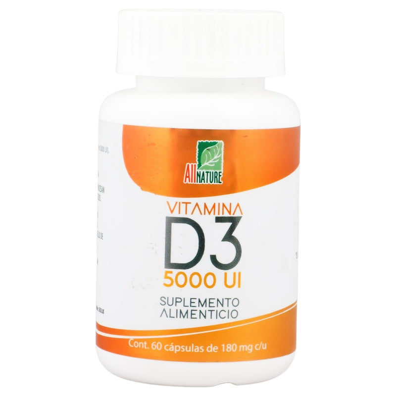 Vitamina D3 Suplemento Alimenticio Con 60 Capsulas Allnature 7506531000012  perfil 6