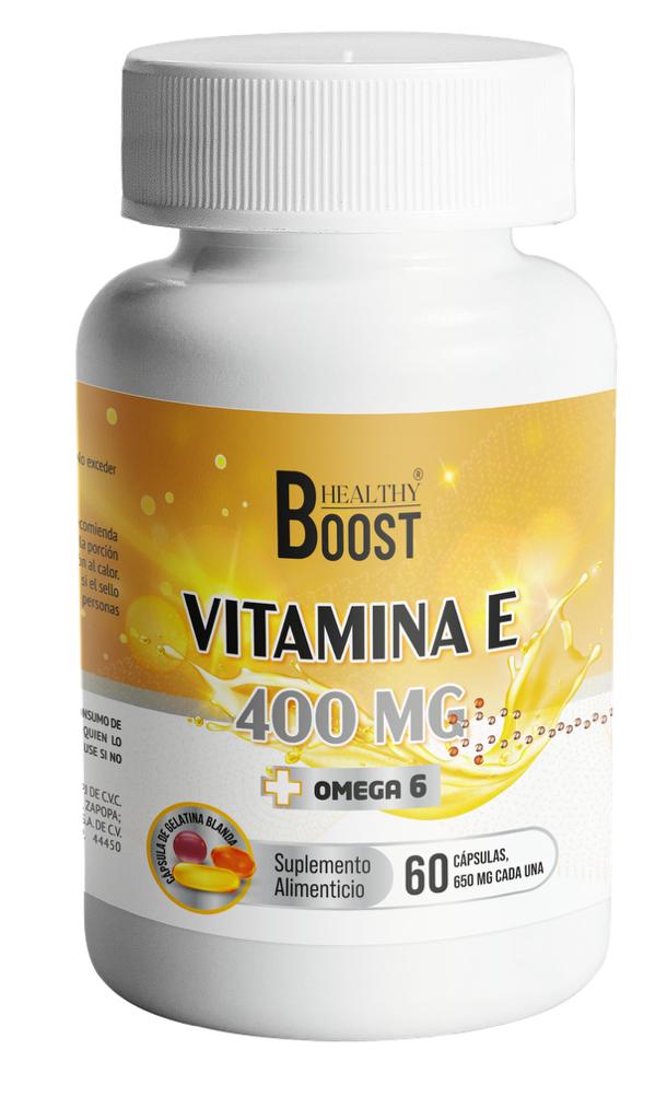 Vitamina E 400 Mg + Omega 6 Con 60 Capsulas Healthy Boost