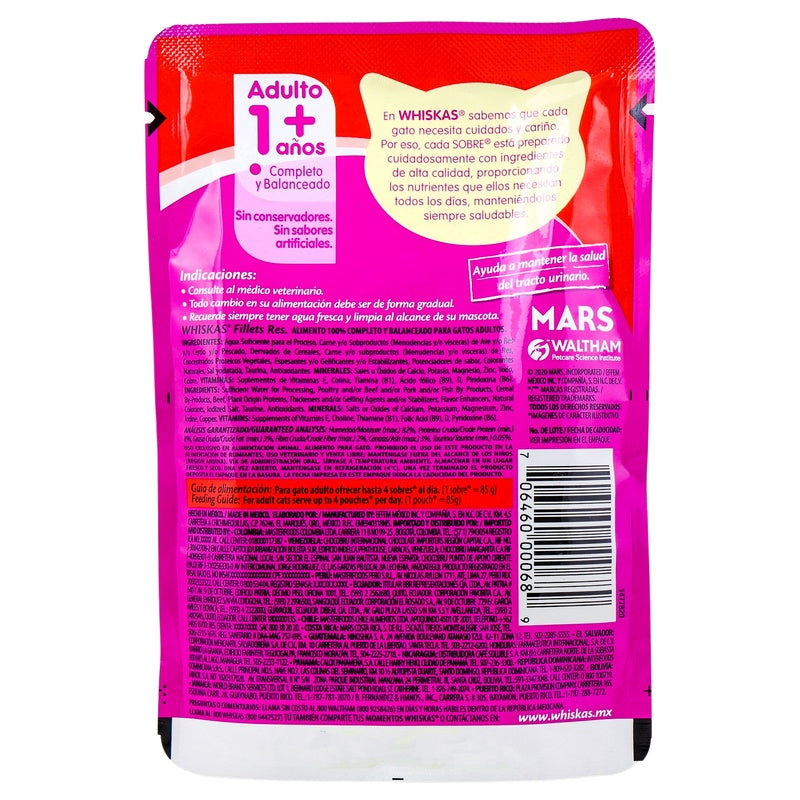 Whiskas Adulto Pouch Res 24/85 G 706460000689  perfil 5