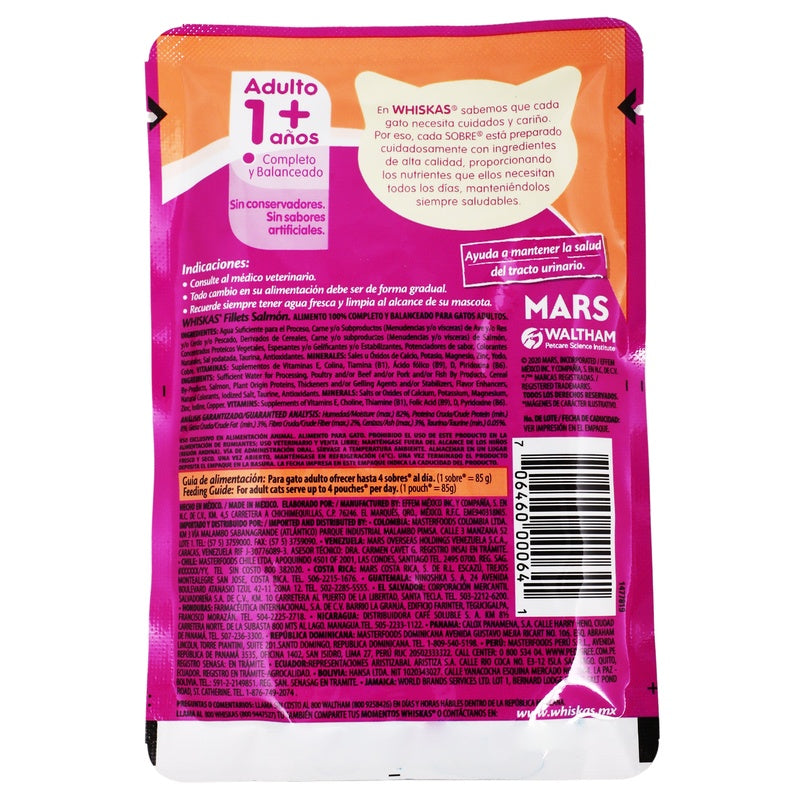 Whiskas Adulto Pouch Salmon 85 G 706460000641 