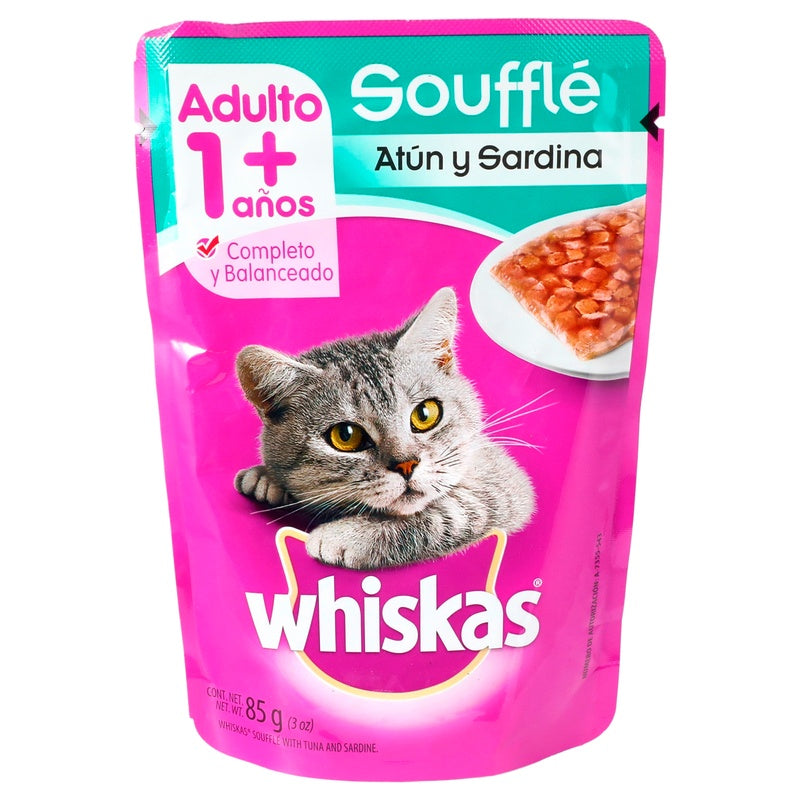 Whiskas Pillow Pouch Souffle Atun & Sardina 85 G 7506174504373  perfil 6