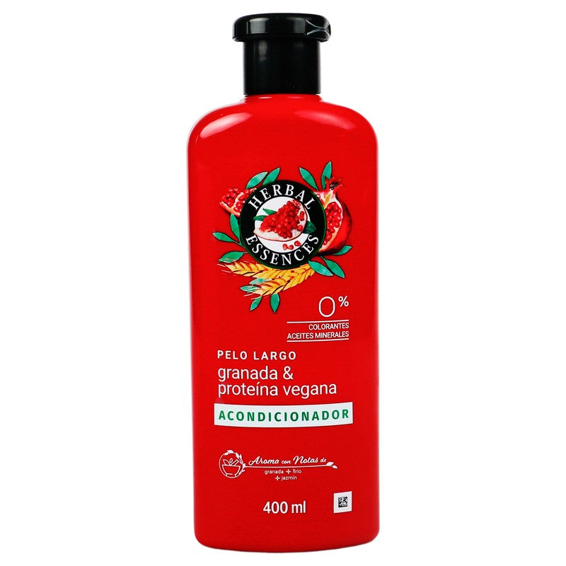 Acond Herbal Essences Granada Y Proteina Vegana 400 Militros 7500435193795