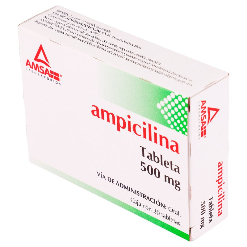 Am Ampicilina 500 Mg Tabletas 20 Generico Amsa 7501349021594 4