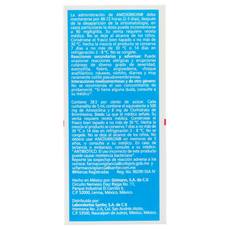 Amoxibron 500 Mg-8 Mg 5 Ml Susp 75 Ml 7501070614454 7
