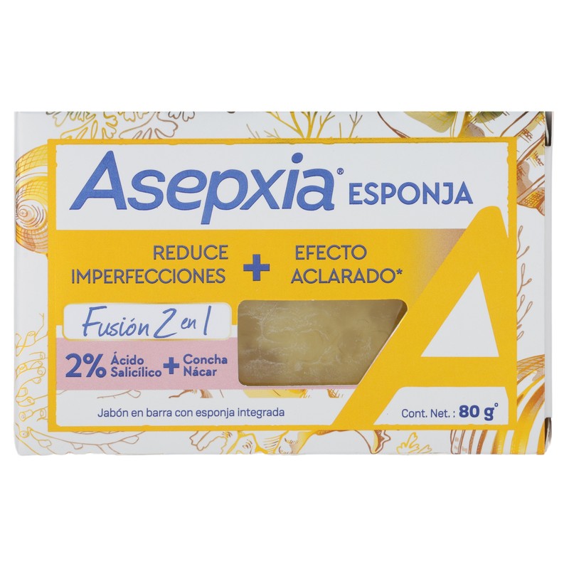 Asepxia Esponja Fusion 2 En 1 Jabon 80 G 650240070037