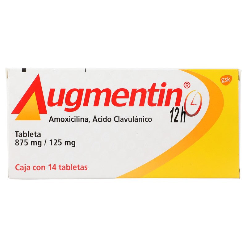 Augmentin 875125 Mg 12 H Tabletas 7501043100694