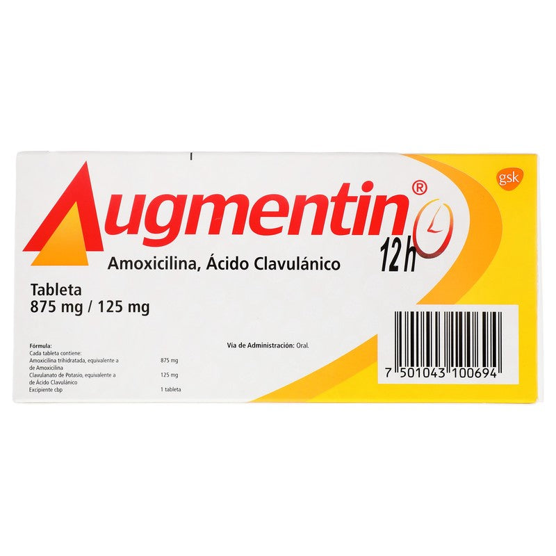 Augmentin 875125 Mg 12 H Tabletas 7501043100694 6