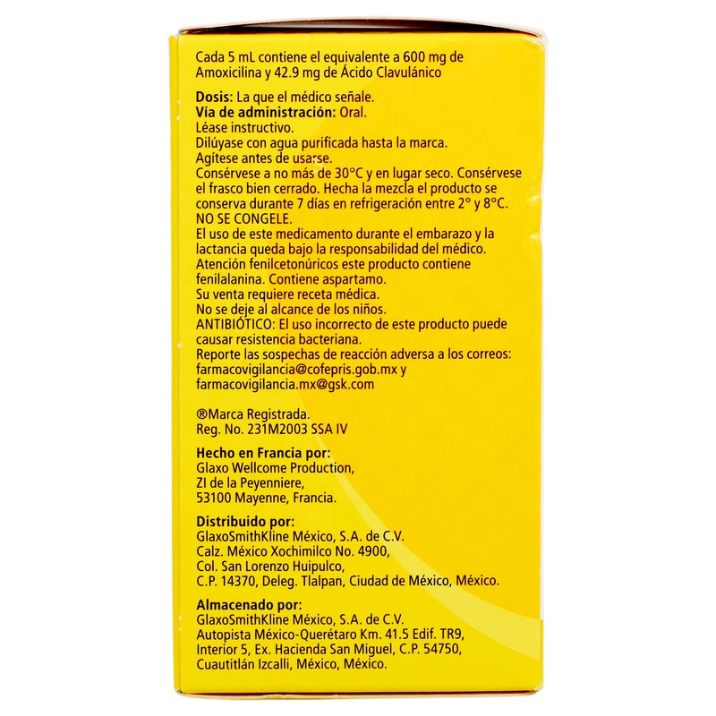 Augmentin-Es60042.9Mg 50Ml 7501043111706 7