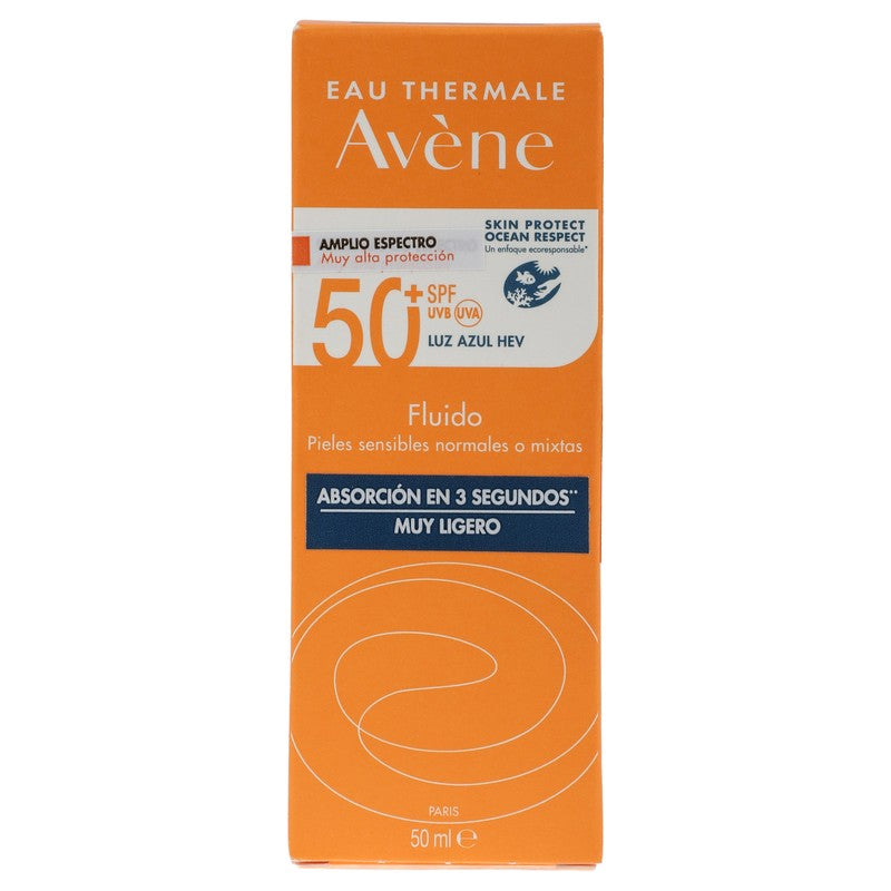 Avene Protector Solar Fluido Sin Color 50 Ml 3282770149074