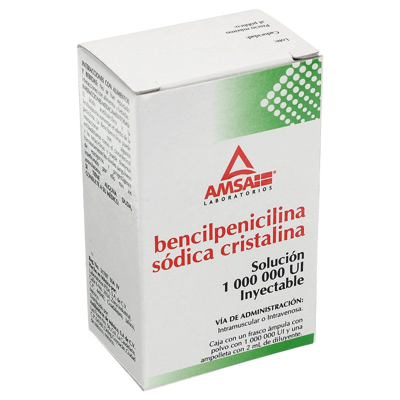 Bencilpenicilina Sodica Cristalina 1000000 Ui Ampula 2 Ml Amsa