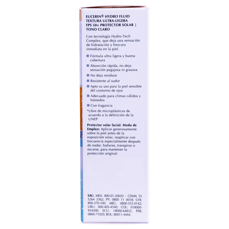 Bloqueador Eucerin Fps 50 Hydrofluido Claro 50 Ml 4006000127026 8