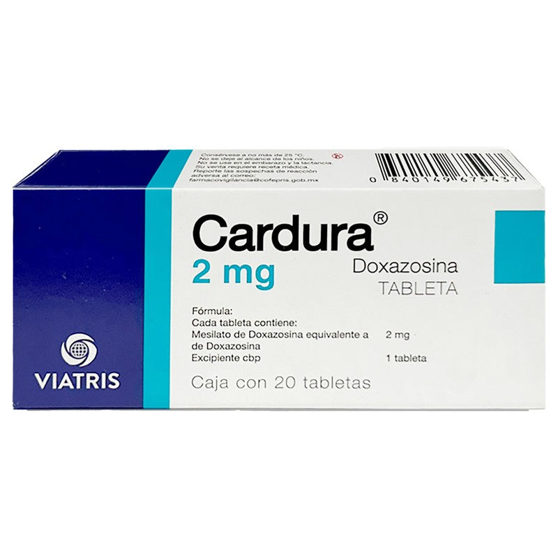 Cardura 2 Mg Con 20 Tabletas 840149675437