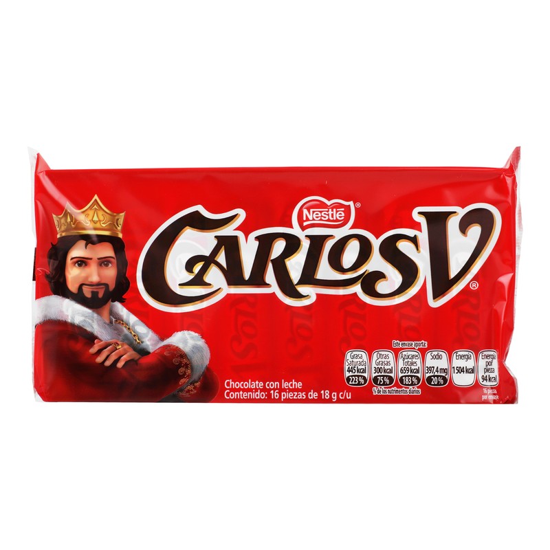 Chocolate Carlos V 18 G Con 16 Piezas 7501058638090