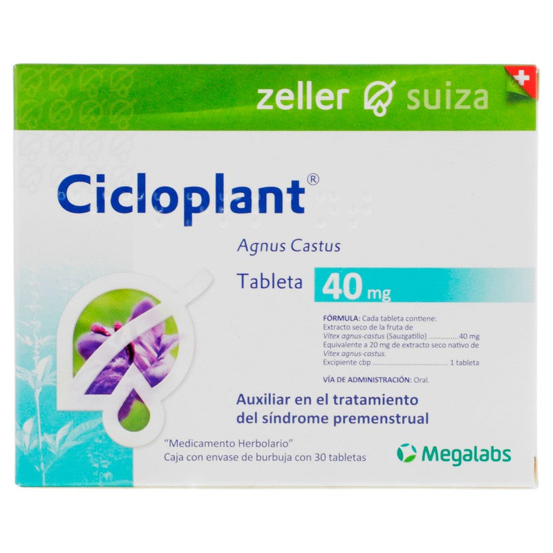 Cicloplant 40 Mg Con 30 Tabletas 7501390910205