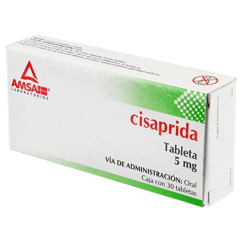 Cisaprida 5 Mg Con 30 Tabletas Amsa 7501349028326 8