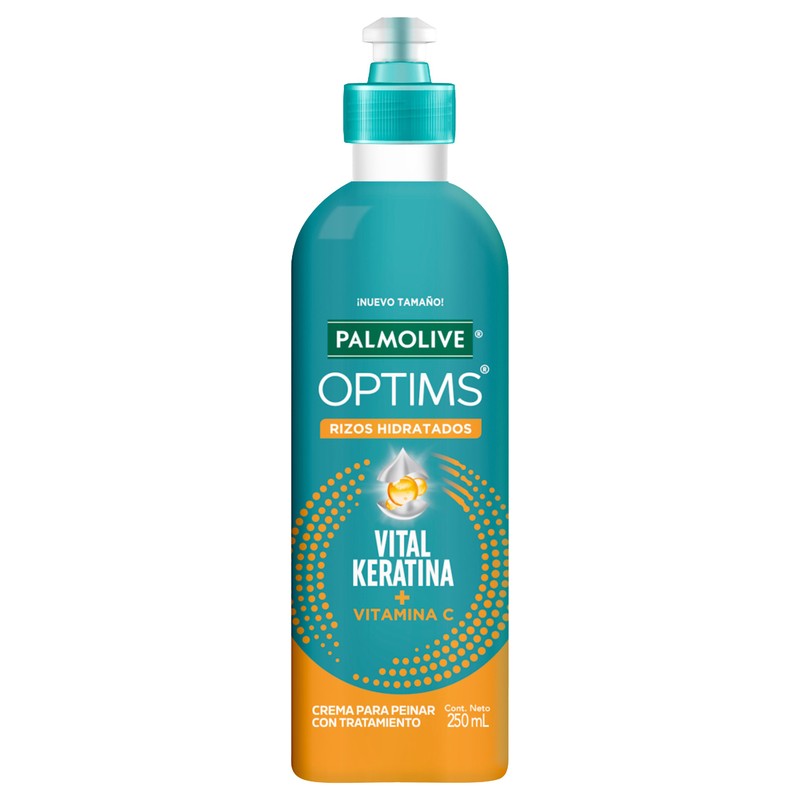 Crema Palmolive Optims Para Peinar Keratina Rizos Hidratados 250 Ml 7509546695570