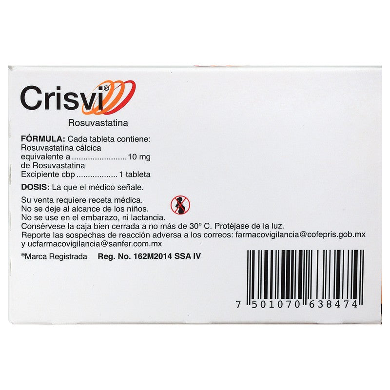 Crisvi 10 Mg Tabletas 30 7501070638474 7