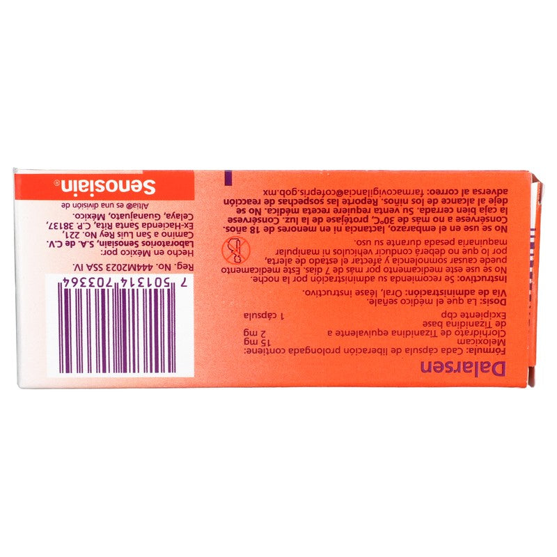Dalarsen 15 Mg2 Mg Con 10 Capsulas 7501314703364 7