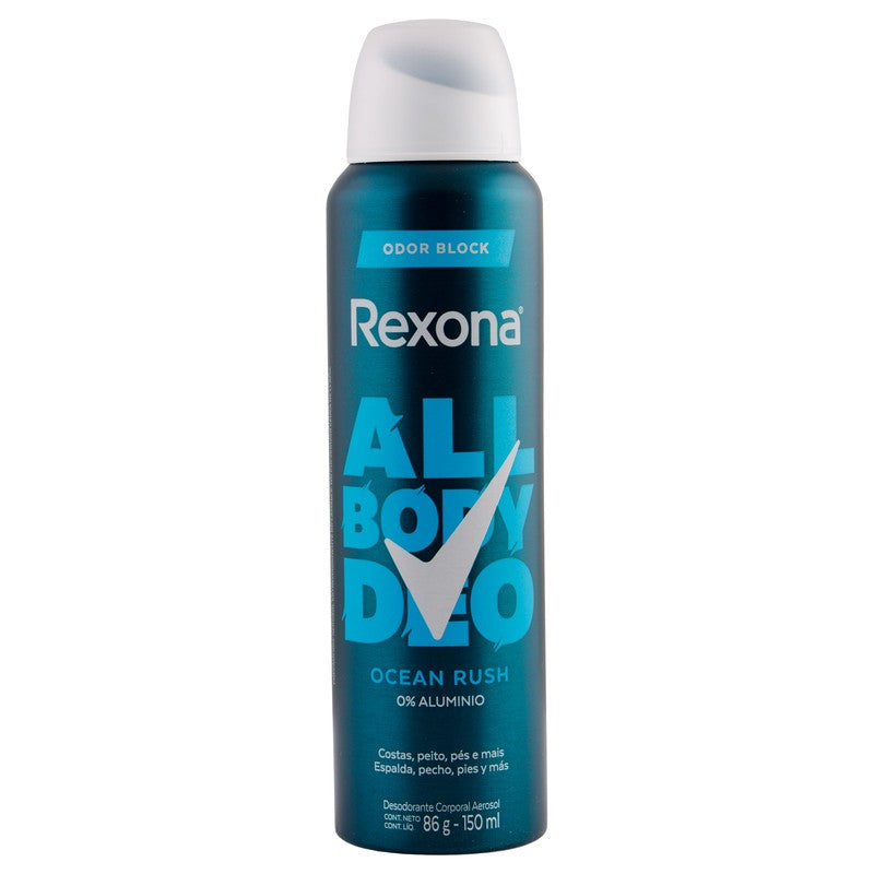 Desodorante Rexon All Body Ocean Rush 150 Ml 7791293051574