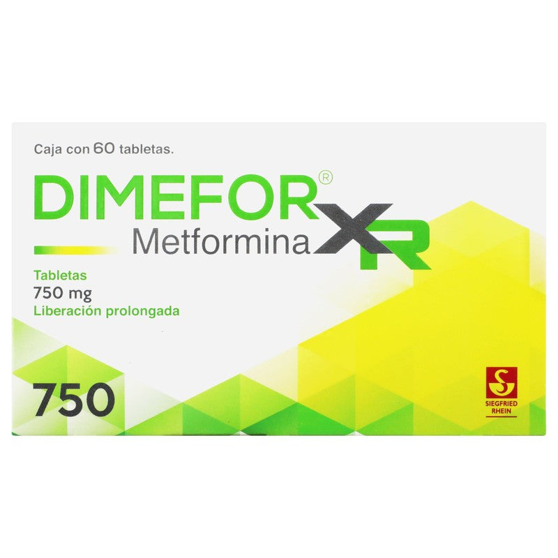 Dimefor Xr Lp 750 Mg Con 60 Tabletas 7501300420794