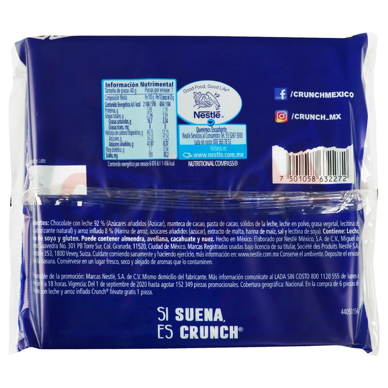 Exhibidor Chocolate Crunch 40 G Con 6 Piezas 7501058632272 9