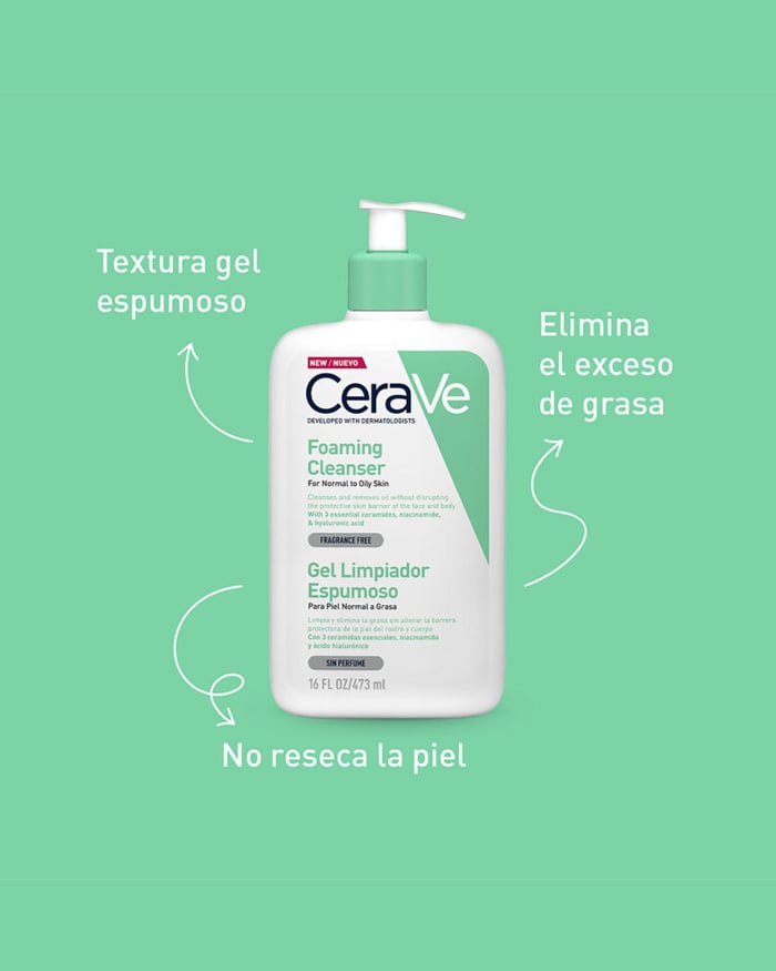 Gel Limpiador Cerave Espumoso 473 Ml