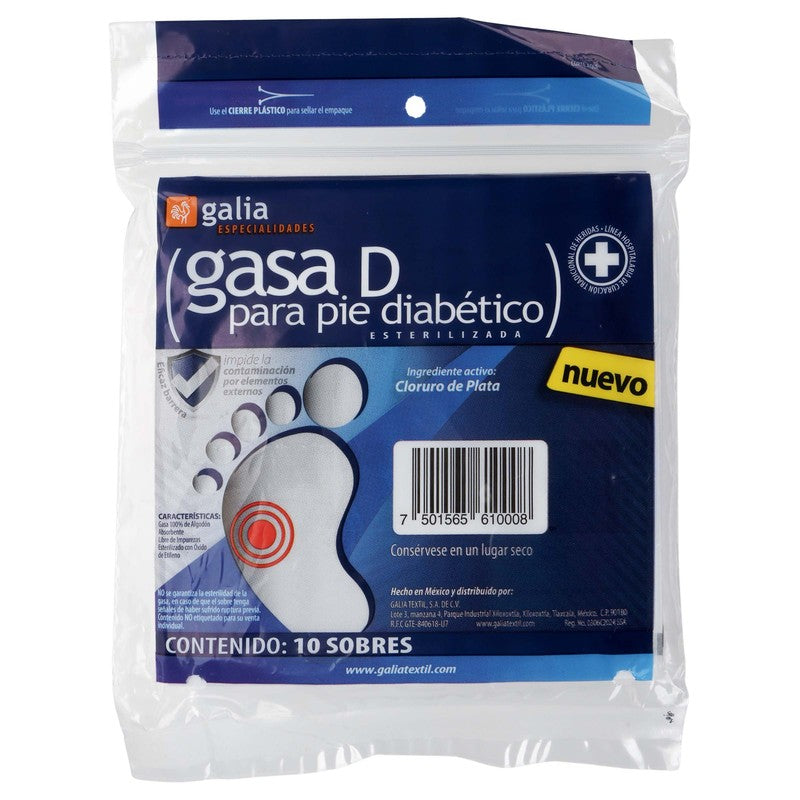 Gasa Galia Pie Diabetico 10 X 10 Cm Con 10 7501565610008 4