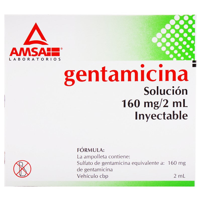 Gentamicina Sol Iny 160 Mg 2 Ml C5 Amp De 2 Ml 7501349026094 2