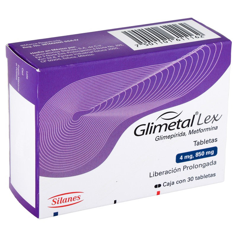 Glimetal-Lex 8504 Mg Con 30 Tabletas 7501101611162 2