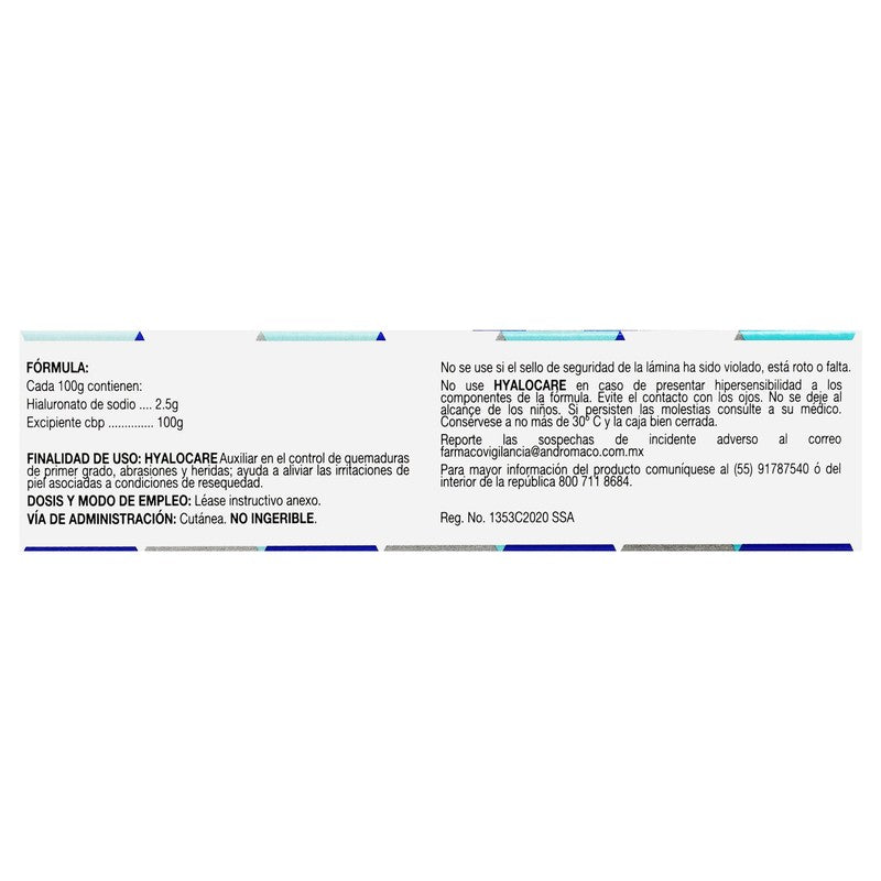 Hyalocare Gel 2.5 Tubo 10 G 7501289520485 4