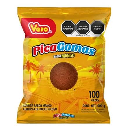 Pica Gomas Mango Con 100 Piezas