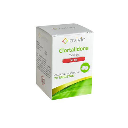 Clortalidona 50 Mg Frasco Con 20 Tabletas Avivia