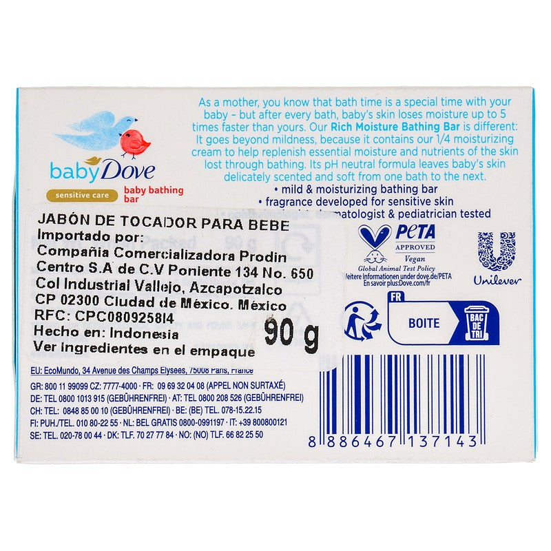 Jabon Babydove Humectante Enriquecida 90 G 8886467137143 7
