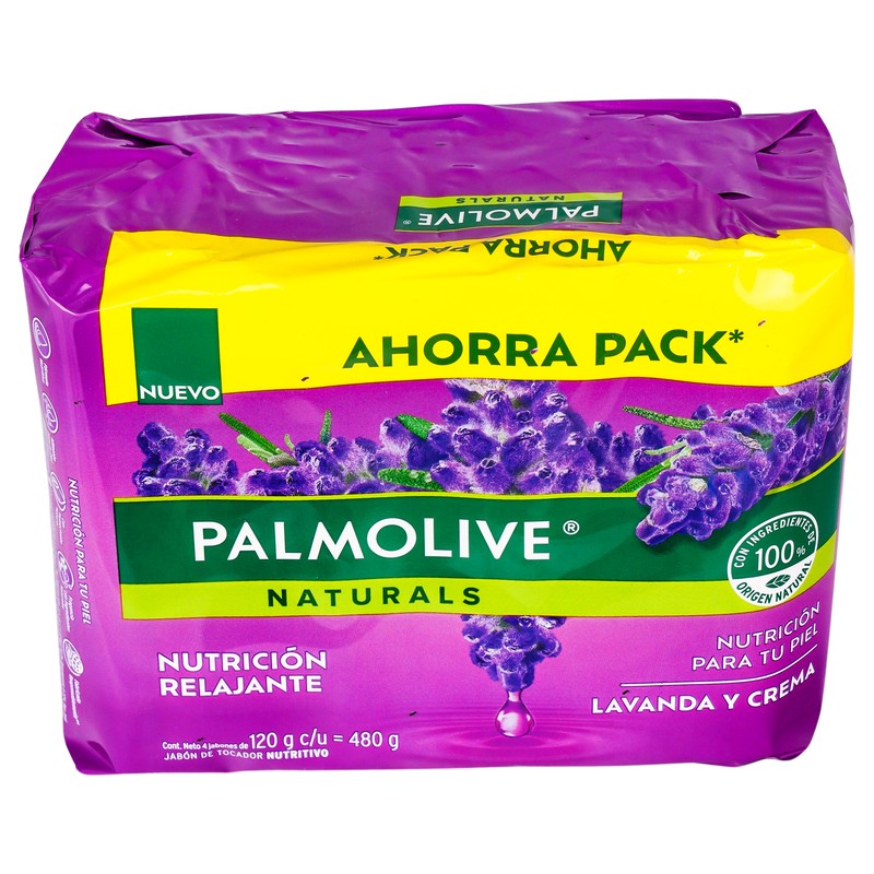 Jabon Palmolive Natural Lavanda Y Crema 120 G Con 4 7509546682525 4