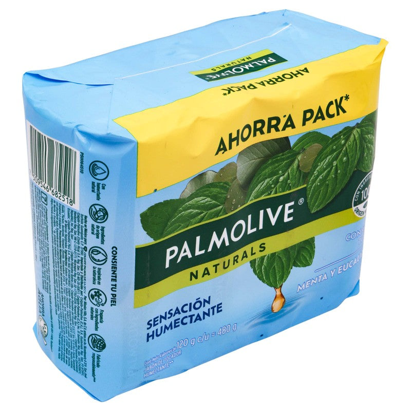 Jabon Palmolive Natural Menta-Eucalipto 120 G Con 4 7509546682518