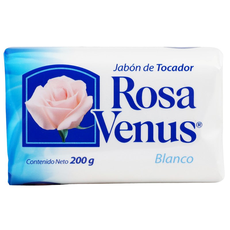 Jabon Rosa Venus Barra Blanco 200 G 7501026006852