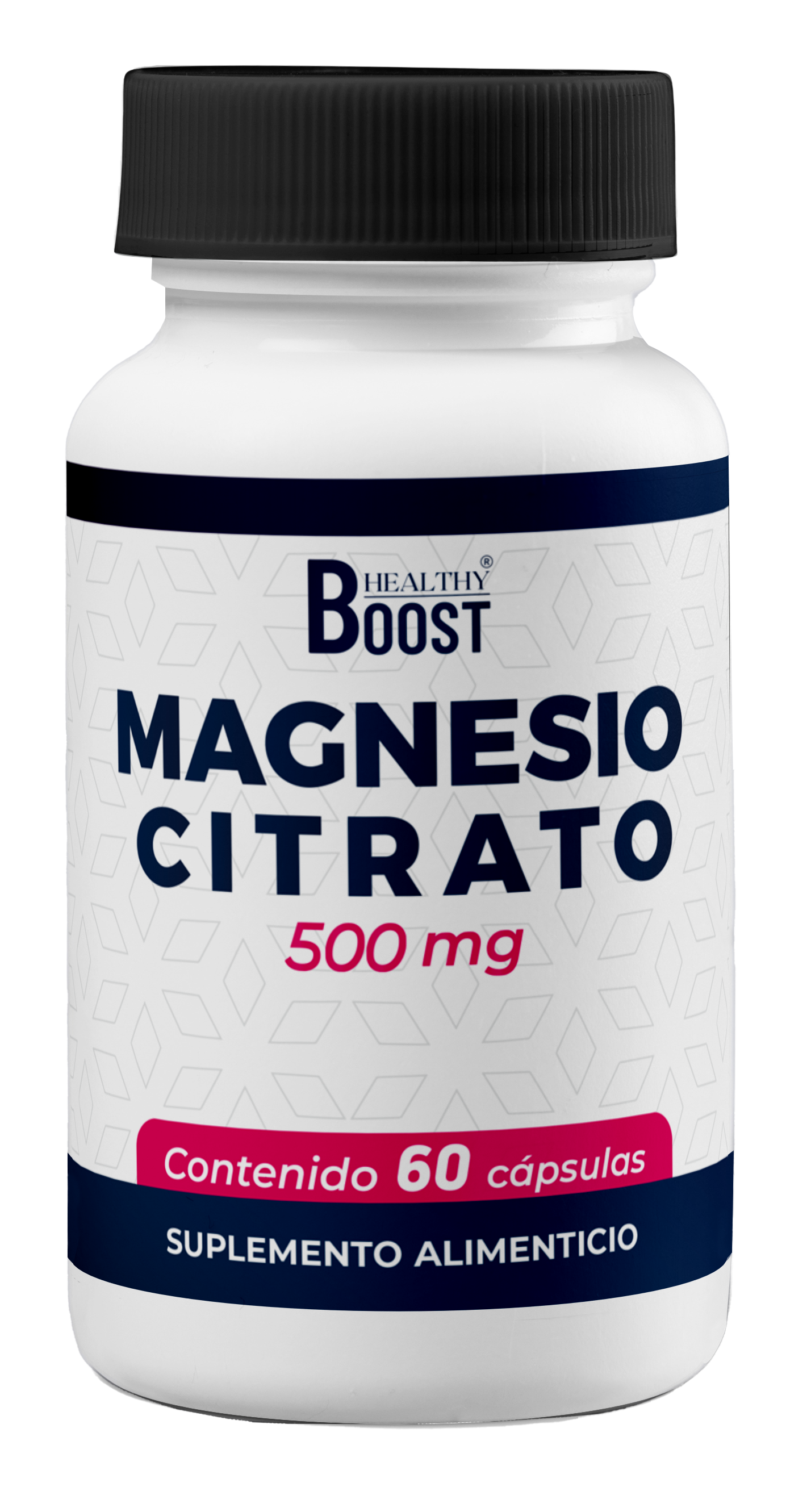 Citrato De Magnesio 500 Mg Con 60 Capsulas Healthy Boost
