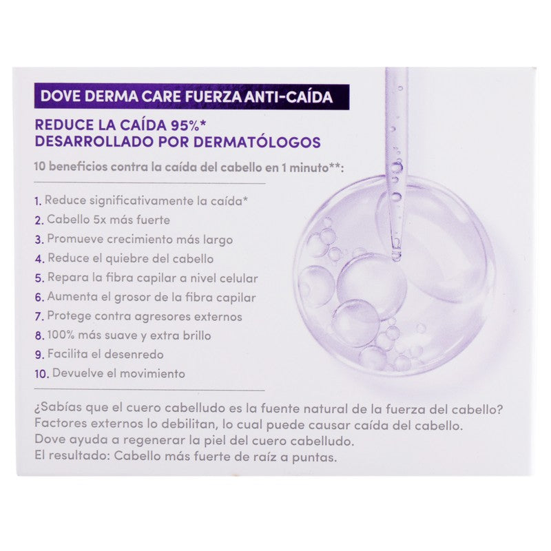 Mascarilla Fortalecedora Dove Derma Care Anti Caida 270 G 7891150102217 8