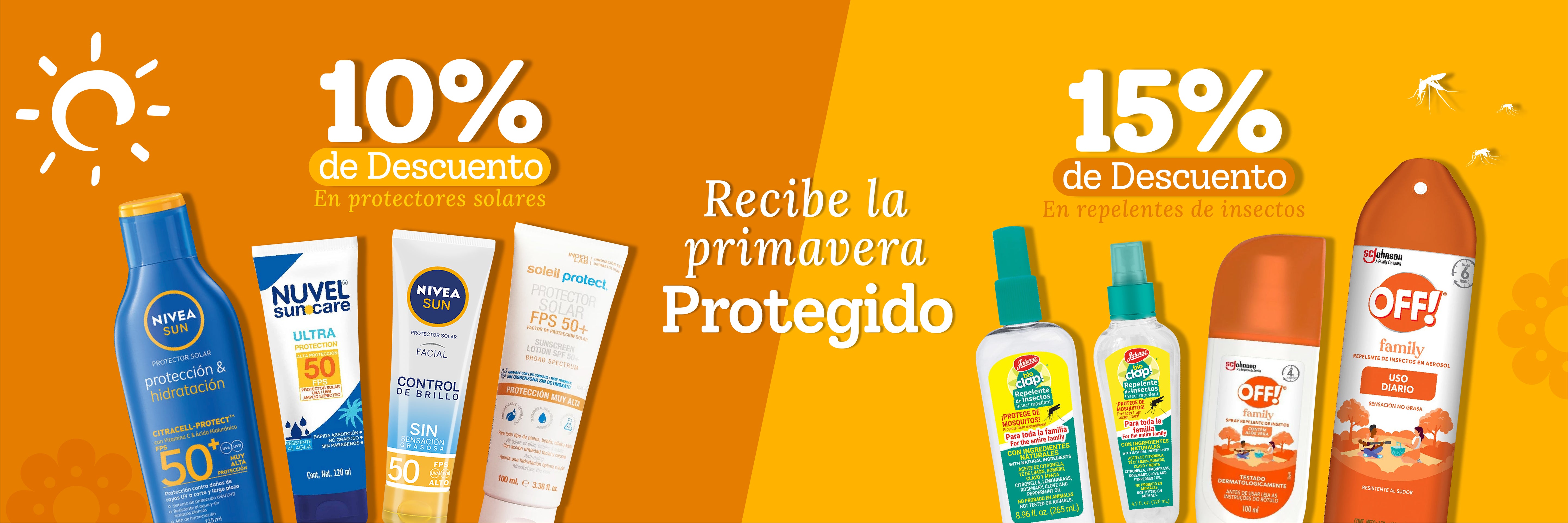 ofertas en repelentes y protectores solares