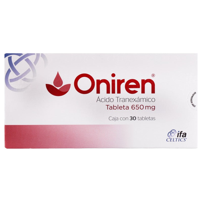 Oniren 650 Mg Con 30 Tabletas 7501249602381