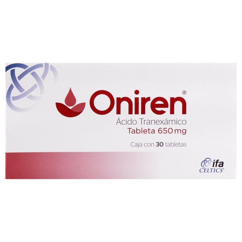 Oniren 650 Mg Con 30 Tabletas 7501249602381 7