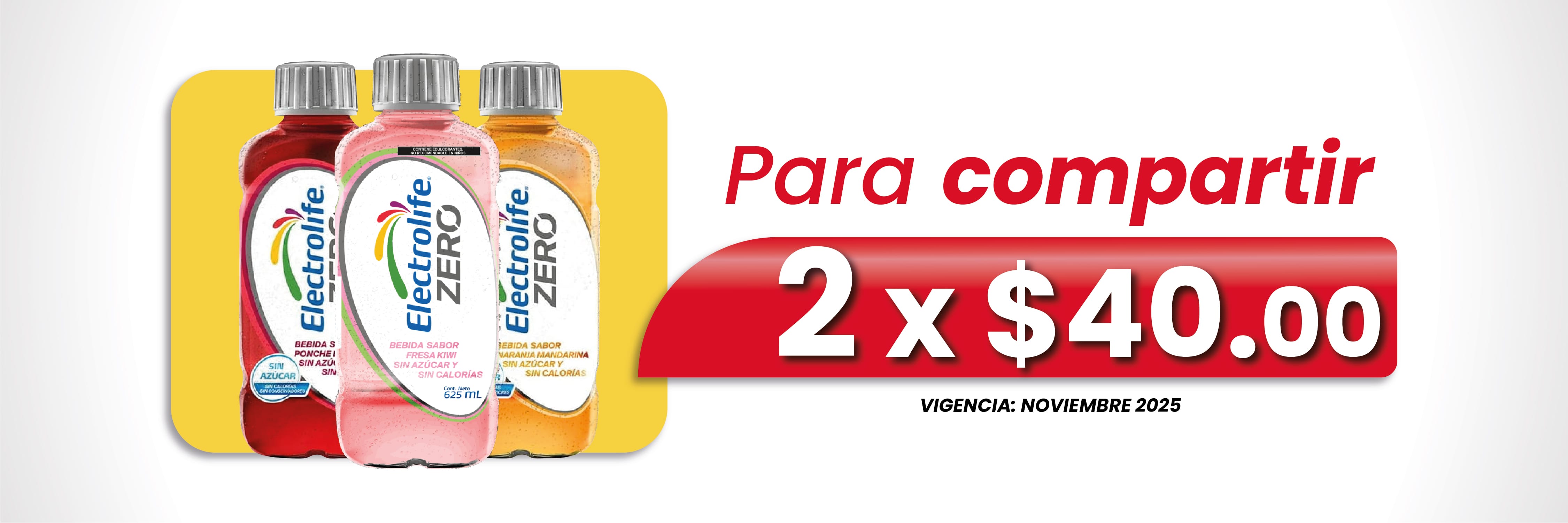para compartir electrolife zero 2 x $40