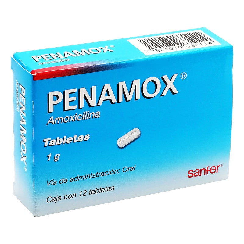 Penamox 1 G Tabletas 12 7501070635114 2