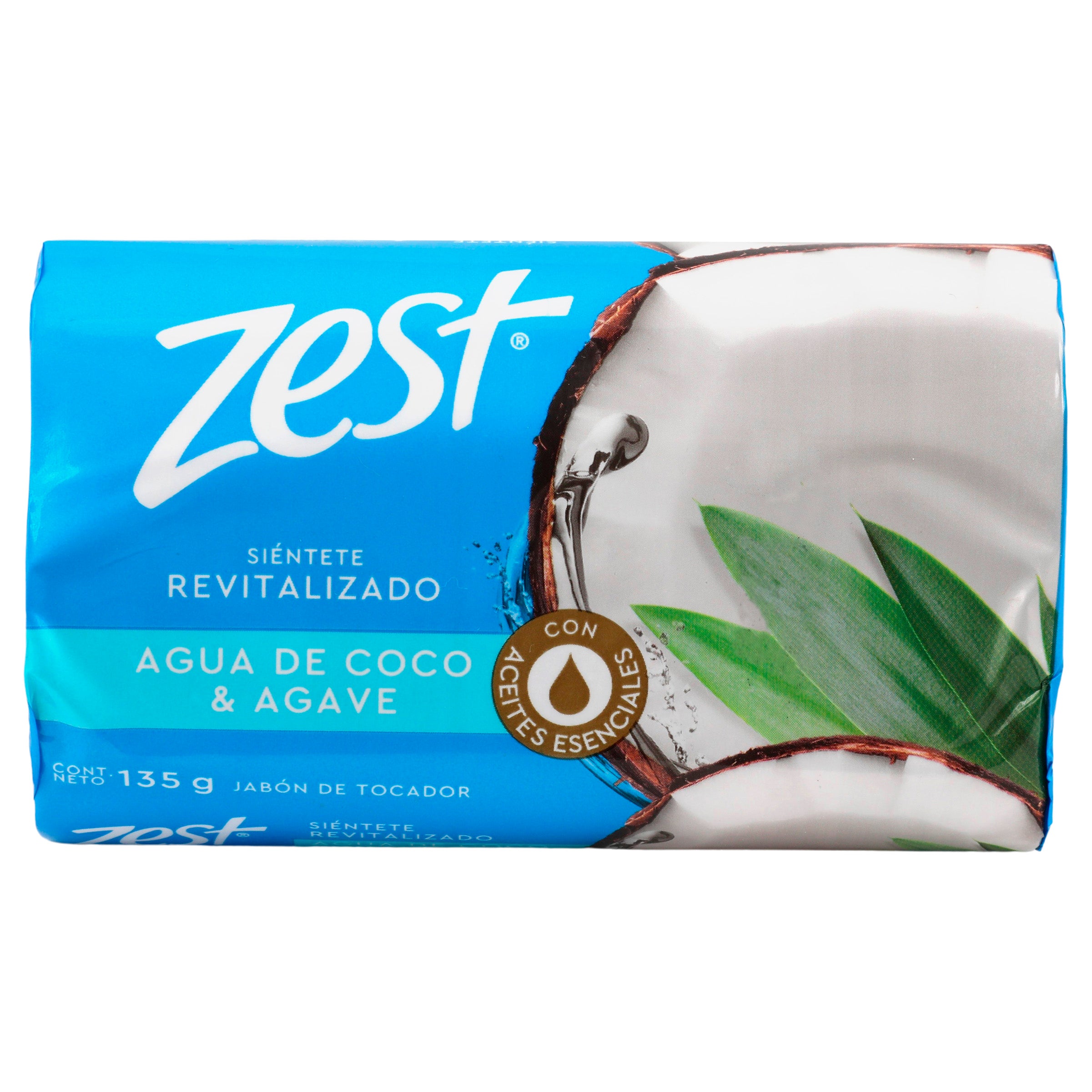 Jabon Zest Agua De Coco Y Agave 135 G-1