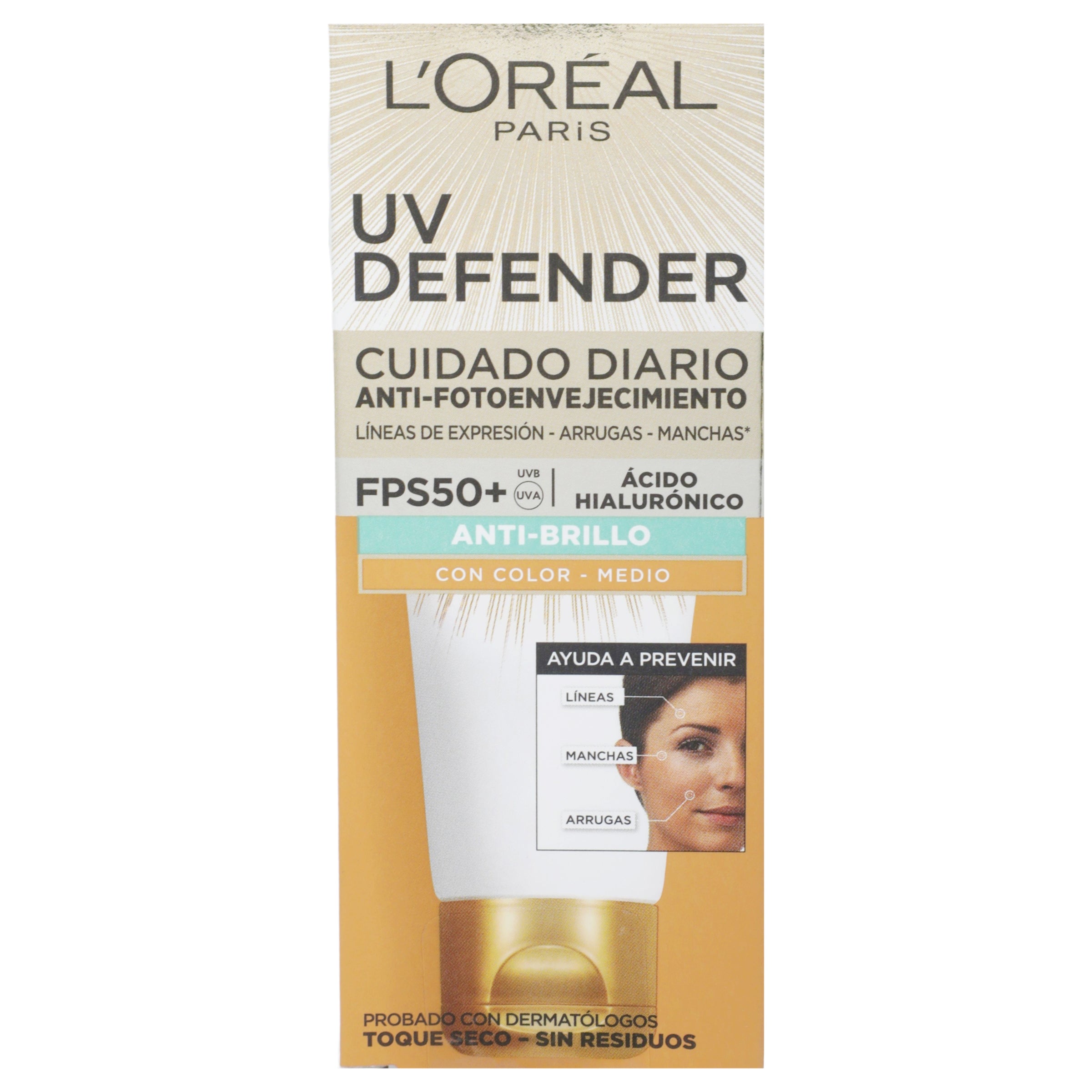 Loreal Uv-Def Fps50 Color Medio 40G-1