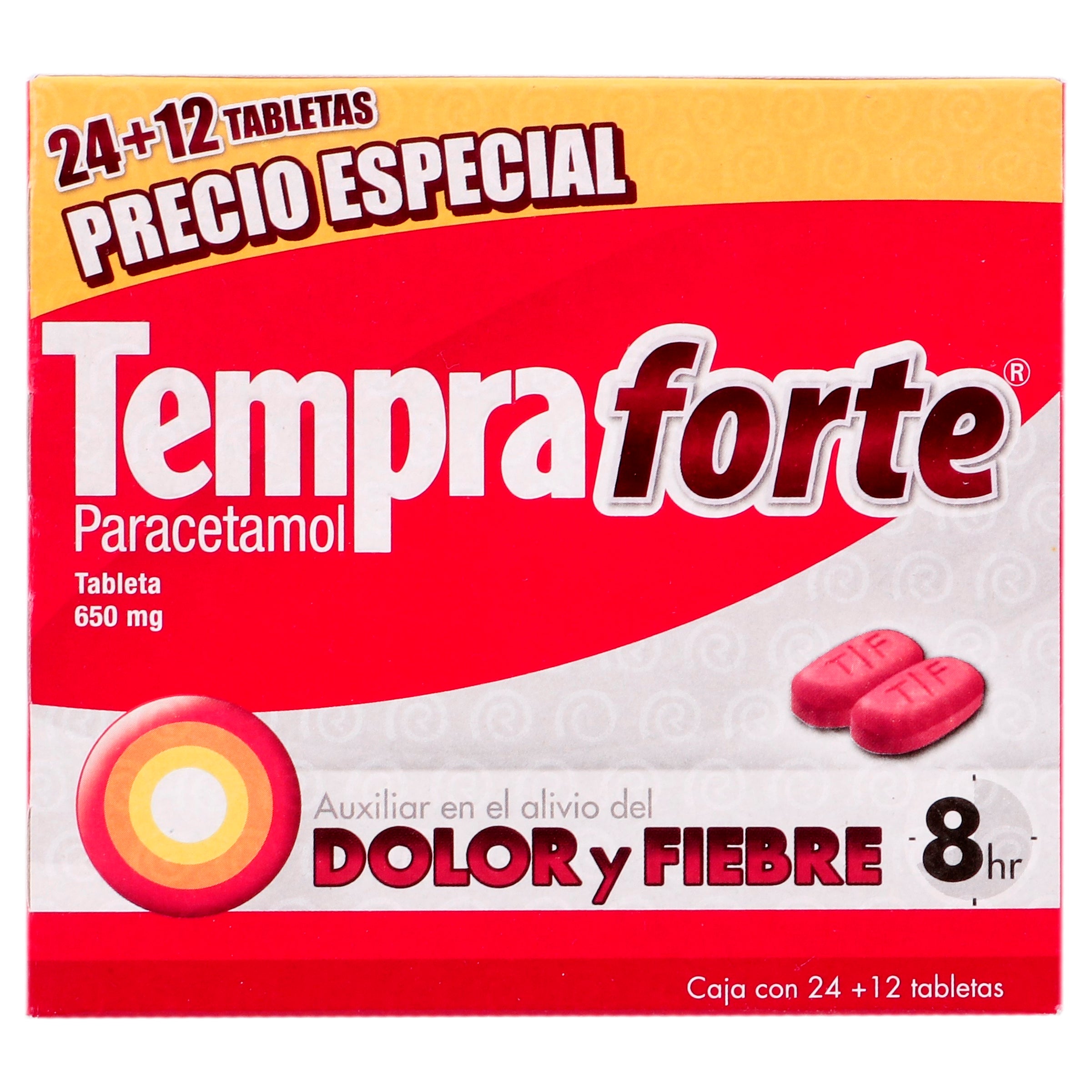 Tempra Forte 650 Mg Tabletas  24+12-1