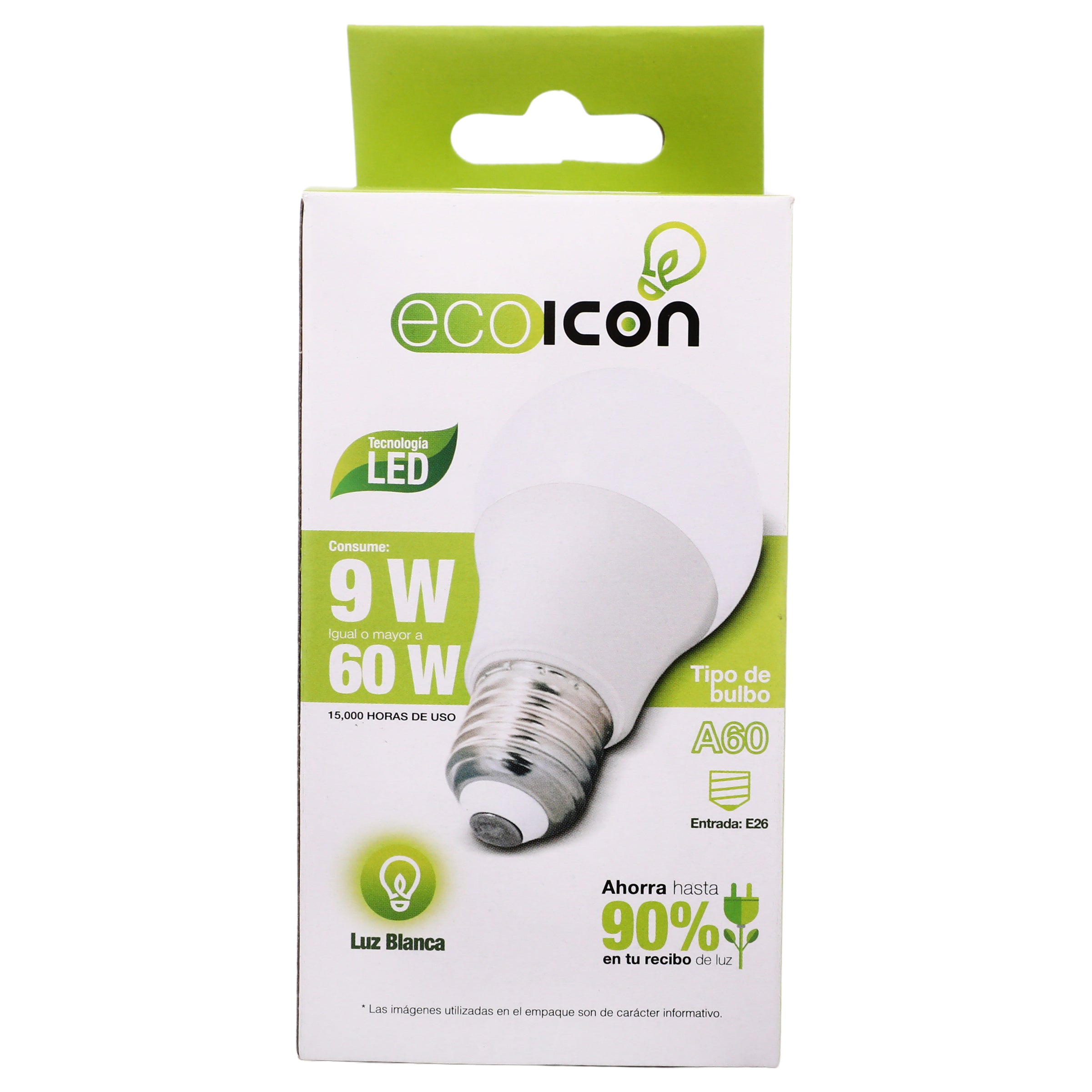 Foco Ecoicon 9W/60W Led Luz Blanca-1