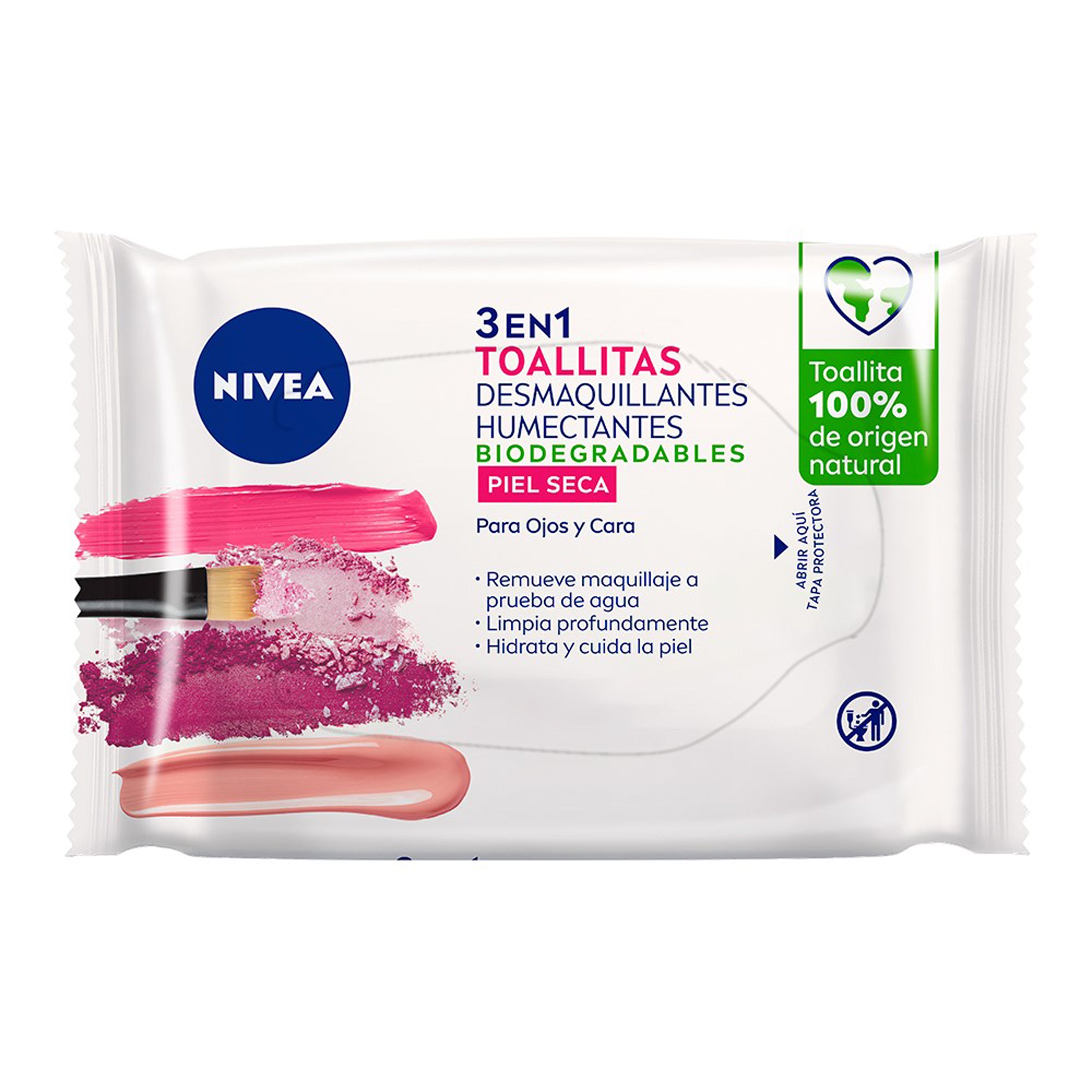 Toallitas Desmaquillantes Nivea 3 En 1 Piel Seca Con 25 Piezas-1